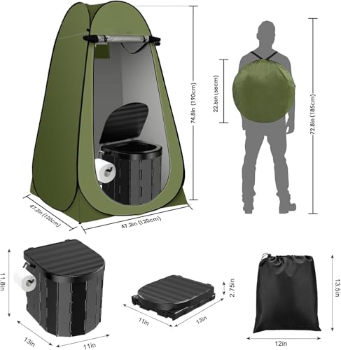 Portable Toilet Kit with Shower Bag