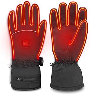 Heated Gloves, Electric Gloves for Men Women 3 Heating Temperature Adjustable TouchScreen Waterproof