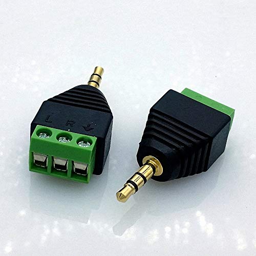 Adaptador de audio Jack 3.5mm macho, 10 piezas miniatura 1