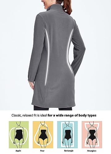 Willit Women's Fleece Dress Sweatshirt Thermal Long Pullover Polar Winter Dress with Pocket2