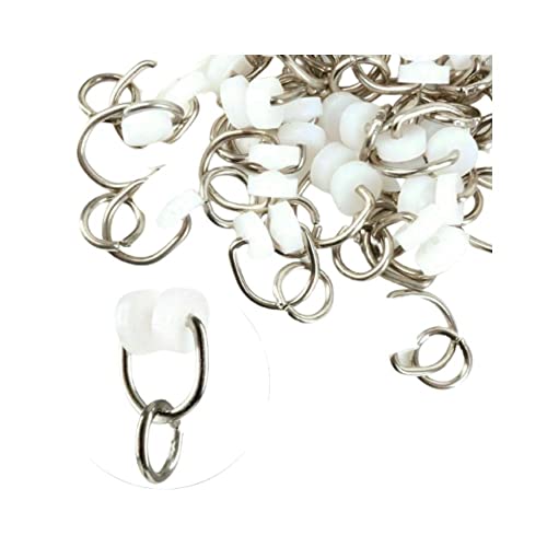 Curtain Track Rail Gliders Slider Runner hanging Glider Wheels White Curtain Track Rail Glider Runners for Window Door Curtains Pack of 30.