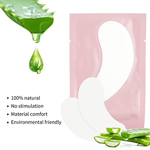 50 Paar Augenpads für Wimpernverlängerung Wimpernpads Fusselfrei Unter Augen Gel Pads Patch Hydrogel Augenklappe Einzelne Wimpern Pads Zubehör for Eyelash Extensions Wimpernlifting (Rosa)
