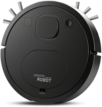 Robot Vacuum Cleaner,Robot Vacuum and Mop, Vacuum Robot mop Advanced Obstacle Avoidance, Aspiradora Robot Slim Design, Ideal for Pet Hair, Hard Floor,Carpet -Black