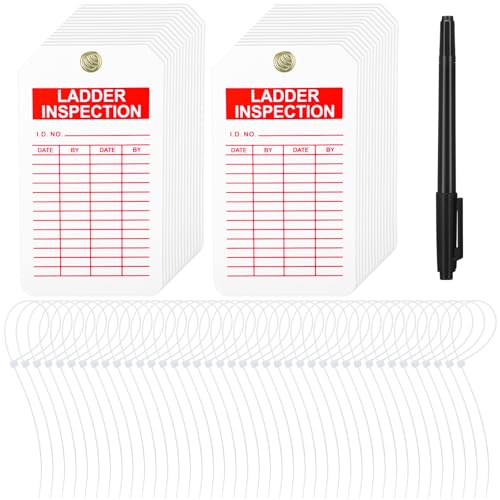 ForraFun 30 PCS Ladder Inspection Record Tags - 3.25