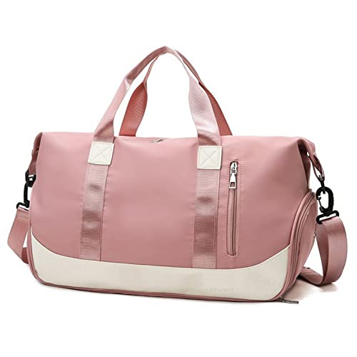 Sports Gym Women Training Fitness Travel Duffel Handbag Nylon Yoga Mat Sport Bag with Shoes Compartment for Men (Blue)2