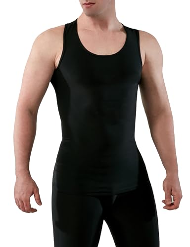 KISTA 3 Pack Men's Cool Dry Compression Sleeveless Tank Top, Sports Running Basketball Workout Base Layer2