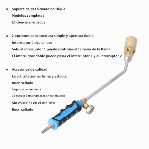 Miniatura 2 de Soplete De Soldadura Con Encendido Automático, Pistola De Calentamiento Para Gas Licuado, Grado 35, 35mm, Incluye Boquilla Y Accesorios