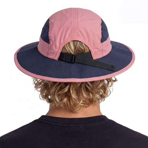 Chapeau de soleil style pêcheur bloqué coloré pour le camping en plein air, le surf et les vacances, bord large, protection UV, antidérapant, Rose (B_Blush Pink), Talla única-XS – vue 8