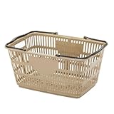 [カインズ] CAINZ 買い物バスケット 縦25.5cm 横52.5cm 耐荷重10kg カーキ 買い物カゴ 大容量 スーパー マイバッグ エコ レジャー 買い物バッグ ショッピング バスケット