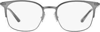 Armações de óculos masculinos quadrados com grau Bb1084, Lente fosca de metal/demonstração, 53 mm