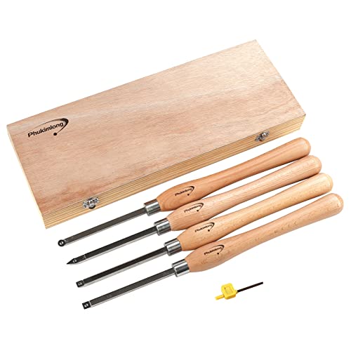 Carbide Woodworking Lathe Tools, Mini Lathe with Comfort Gri...