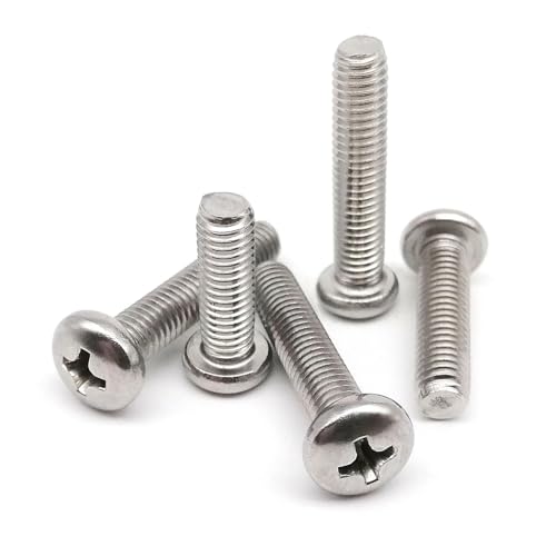 M1.6 M2 M2.5 M3 M3.5 M4 M5 M6 M8 GB818-85 A2-70 304 ステンレス クロスクロス 丸皿頭ネジ ボルト長さ 3-100mm(8mm,M2 50pcs)