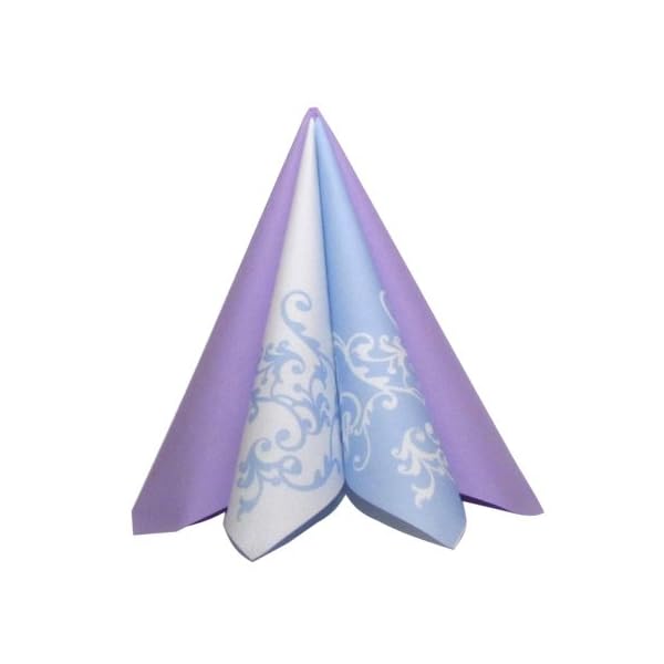 Servietten Pomp blau-weiß Tischdeko Hochzeitsdeko Servietten falten 50Stk 40x40cm – Bild 5