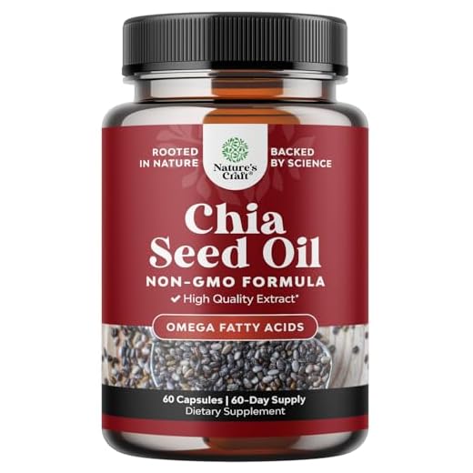 Chia Seed Oil Extract Capsules - Healthy Heart and Immune Support - 60ct