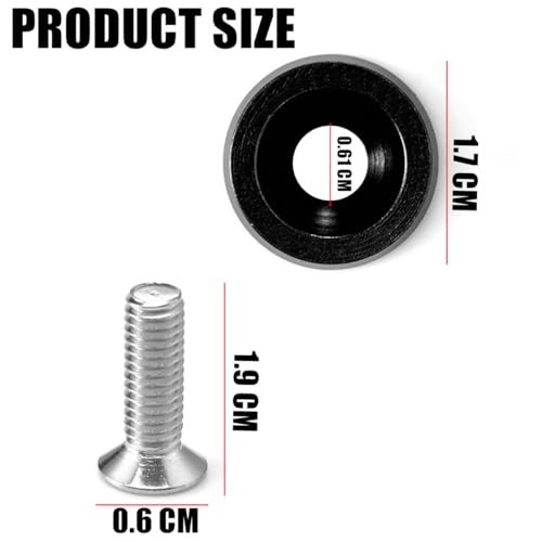 JNNJ 10 PCS M6 Aluminium Stainless Steel Fender Washer Bolt Kit, Engine Bay Dress Up, Compatible with Car License Plate Frame, Black - Image 3