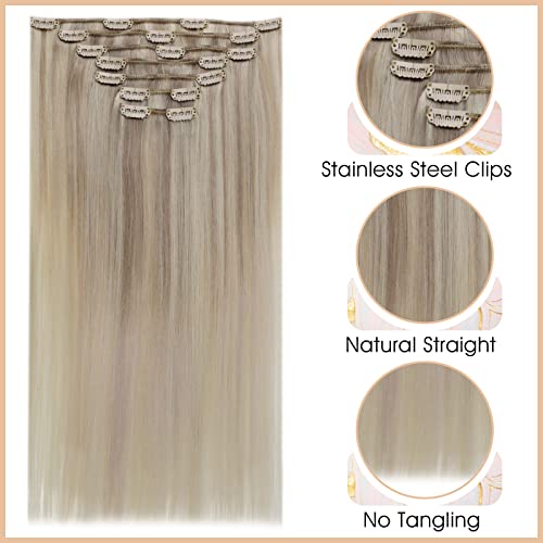 【Save More】Easyouth Clip In Hair Extensions Real Human Hair And Micro Ring Hair Extensions #10 14 18+16 Inch #TOP6