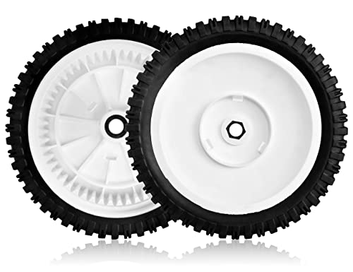 Budrash 180767 180775 Front Wheels Compatible with Craftsman, Sears, AYP, Poulan Pro, Snapper, Jonesred Lawn Mower, 2 Pack Drive Wheels Replace for Oregon 72-077, White