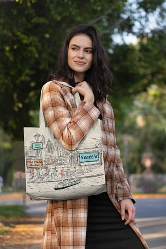 Image of Cities Around the World Artwork Tote Bag Series- Designed in the USA, 17 inchx14 inch, Double Sided Print, Souvenir & Gift