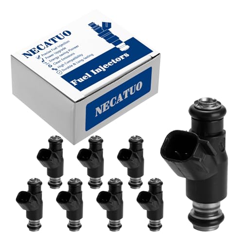 Set of 8 Fuel Injectors - Compatible with Chevrolet Express Suburban GMC Savana Sierra Yukon XL 1500 2500 3500 5.3L V8 - Replaces FJ1061 12613411 217-3411 by NECATUO - Used condition - CA$58.51