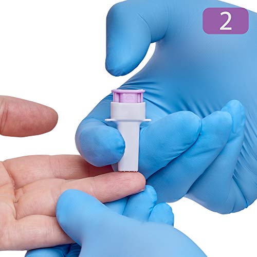 image for ONE-CARE PRO Safety Lancets, Top Push Button Activated, 30G x 1.2mm, 1