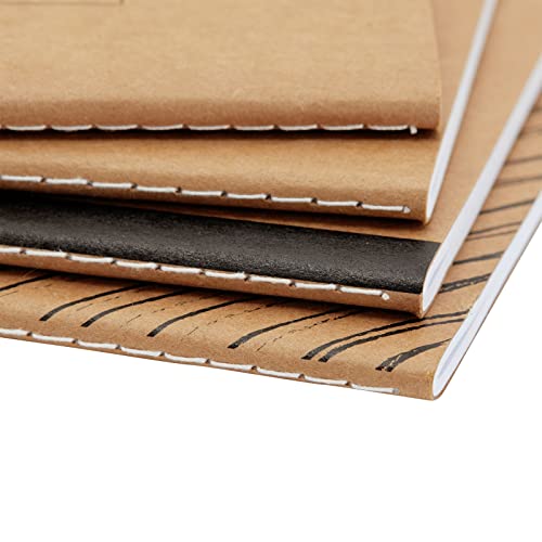 Paper Junkie A6 Notebook Bulk - 4x6 Brown Kraft Paper Lined Journals for Kids, Coworkers, Office School Supplies (80 Lined Page, 4 x 5.75 Inches) - 6 Motivational Designs - Pack of 12