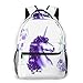 Produktbild Lässige Reiserucksäcke Fashion School Student Daypack Wasserabweisende Business Computer Laptop-Tasche Nylon Herren Und Damen,Hübsches lila Einhorn