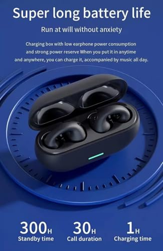 Image of T75 EAR CLIP OWS Open Ear Wireless Earbuds | ENC Mic for Crystal-Clear Calls | 30hr Playtime with Type-C Fast Charging | BT5.3 Gaming Bluetooth Earphones | Touch Control Sports Headphone(PURPLE)