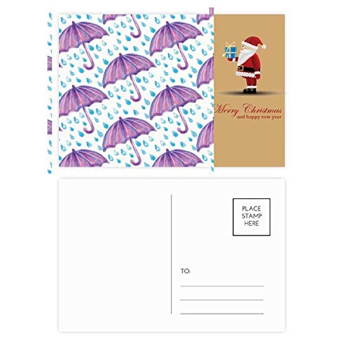 Cartes postales pour aquarelle violette dessin Père Noël loisirs créatifs