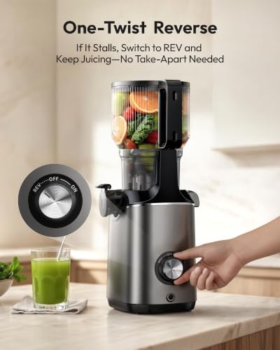 Image of EUHOMY Cold Press Juicer Machines, 5.8 inch Wide Feed Chute Juicer Extractor