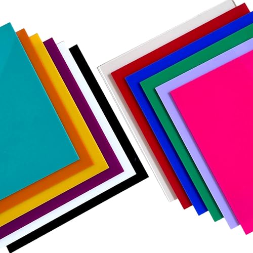 12-Piece 12x12 Color Acrylic Sheets