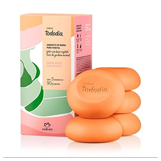 SABONETE TODODIA MANGA ROSA E ÁGUA DE COCO COM 05 SABONETES DE 90g
