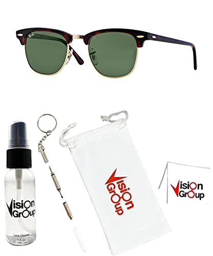 Ray-Ban RB3016 Clubmaster Sunglasses+ Vision Group Accessories Bundle2