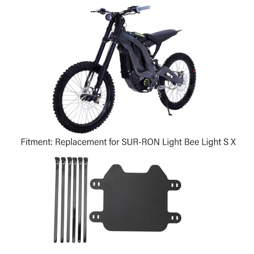 Aramox Mattschwarzes Vorderes Motorrad-Nummernschild für SUR Ron Light Bee Light S X, Aggressives Design, Langlebiges ABS-Material mit Stilvollem Aussehen,