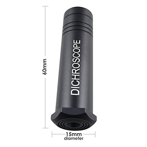 Dichroscope calcite optique de 15mm de diametre avec corps metallique