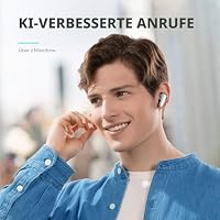 soundcore by Anker P20i Kabellose Bluetooth Kopfhörer in-Ear, 10mm Treiber, Bluetooth 5.3, Anpassbarer EQ, 30 Std. Spielzeit, IPX5 wasserfest, 2 Mikros mit KI, einzeln verwendbar (Weiß) – Ansicht 6