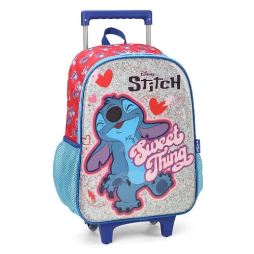 MOCHILA STITCH - VERMELHA -COM RODAS - IC39812SC0400UN