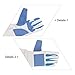 Adult Fencing Gloves for Foil and Epee – Non-Slip Polyester & Leather Protective Training Gloves, Breathable, Skin-Friendly, 200g/pair, Blue/White (S/M/L/XL/XXL)(S)