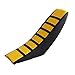Housse de selle de moto tout-terrain universelle en PVC souple durable antidérapant rayé coussin épais pour moto hors-route Yamaha pour Honda, jaune