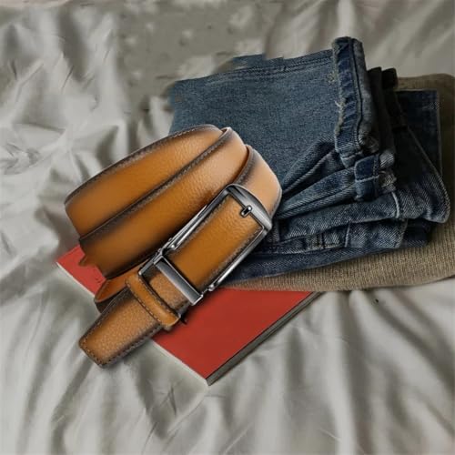 Men's Metal Automatic Buckle Belt, 3.8Cm Unisex Reversible Belt 40Cx31wyt-Bl 150cm3