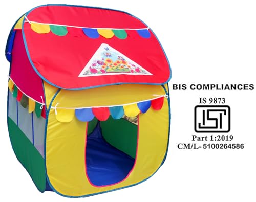 Image of Homecute Foldable Pop Up Hut Type Kids Toys Play Tent House for Boys and Girls (Medium Size Multi Colour)