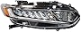 EnSyuSuMa For 2018 2019 2020Honda Accord Headlight Assembly Right Passenger Side Headlamp Chrome Housing LED Headlights Replacement OEM 33100TVAA11 (Passenger side headlight)