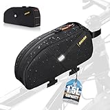 🚴【RÉSISTANT À L'USURE ET DURABLE, UN INCONTOURNABLE POUR LE CYCLISME】 Le sac pour tube supérieur de vélo est fabriqué en tissu TPEE résistant à l'usure + structure composite en tissu Oxford, et les panneaux latéraux sont moulés par injection. Il présente une excellente résistance à la déchirure et à la déformation. Qu'il s'agisse de la route cahoteuse des déplacements quotidiens ou du terrain complexe du tout-terrain extérieur, il peut facilement le gérer et offrir une protection