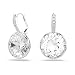 Produktbild Swarovski Millenia Drop-Ohrhänger, Rhodinierte Damenohrringe mit Weißen Kristallen im Rundschliff in Kesselfassung, Größe: 2.5 x 1.5 cm