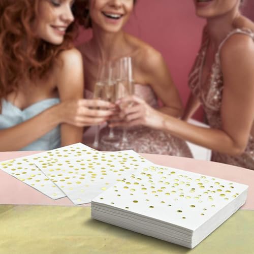 Servilletas de papel decorativas doradas contra mesas aburridas en banquetes de boda y fiesta 2
