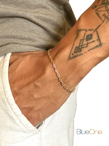 Pulseira Masculina Cadeado Oca 3mm Ouro 18k 750 Acompanha Estojo e Certificado