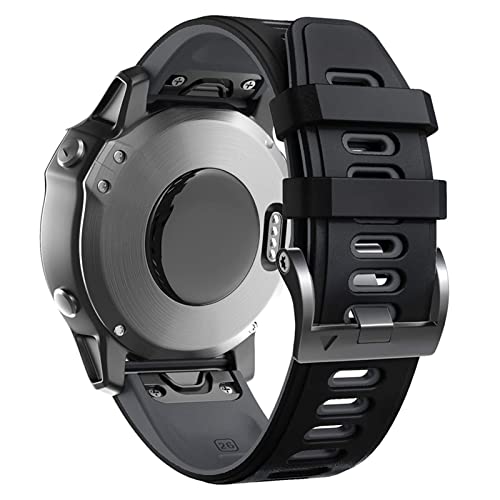 Bracelet montre silicone 26mm compatible Garmin Fenix 6X Pro agate ONECM Quickfit