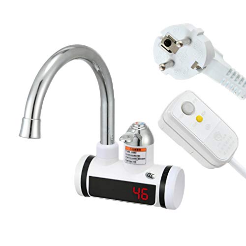 Preisvergleich Produktbild Schnelle Elektrische Warmwasserbereiter,3000w LED Temperaturanzeige Elektrische Wasserhahn Heizung Wasserhahn,Durchlauferhitzer Sofortiger Mit Lcd-Temperaturanzeige Für Küche Und Bad Instant Heißwass