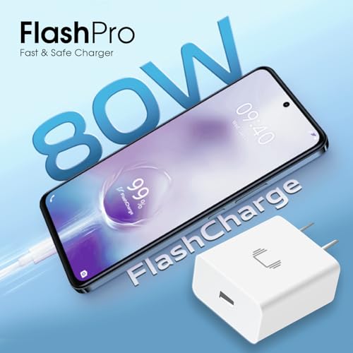 Image of Candytech 80W SUPERVOOC Charger Adapter for Oneplus | 80W Warp /Dash /Supervooc Adapter Compatible for Oneplus & Other Devices