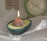 Cute Avocado Shaped Natural Perfume Aroma Handmade Wax Small Decorative Travel Candle In Gift Package. Fresh odor,perfect for meditation stress relief mood boosting aromatherapy. 90G/2-4 hours burning time.Lasting charming cheese scent.Burning cleane...