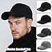 GK-O Mens Wool Blend Baseball Cap Plain Winter Warm Golf Hat Adjustable (US, Alpha, Large, Light Gray)